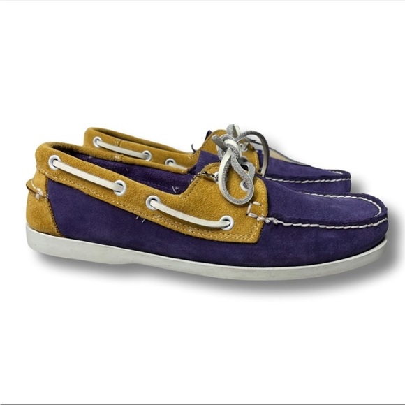 NWT Island Surf Co Suede Leather Dixon Boat Shoe Loafers - Picture 1 of 7